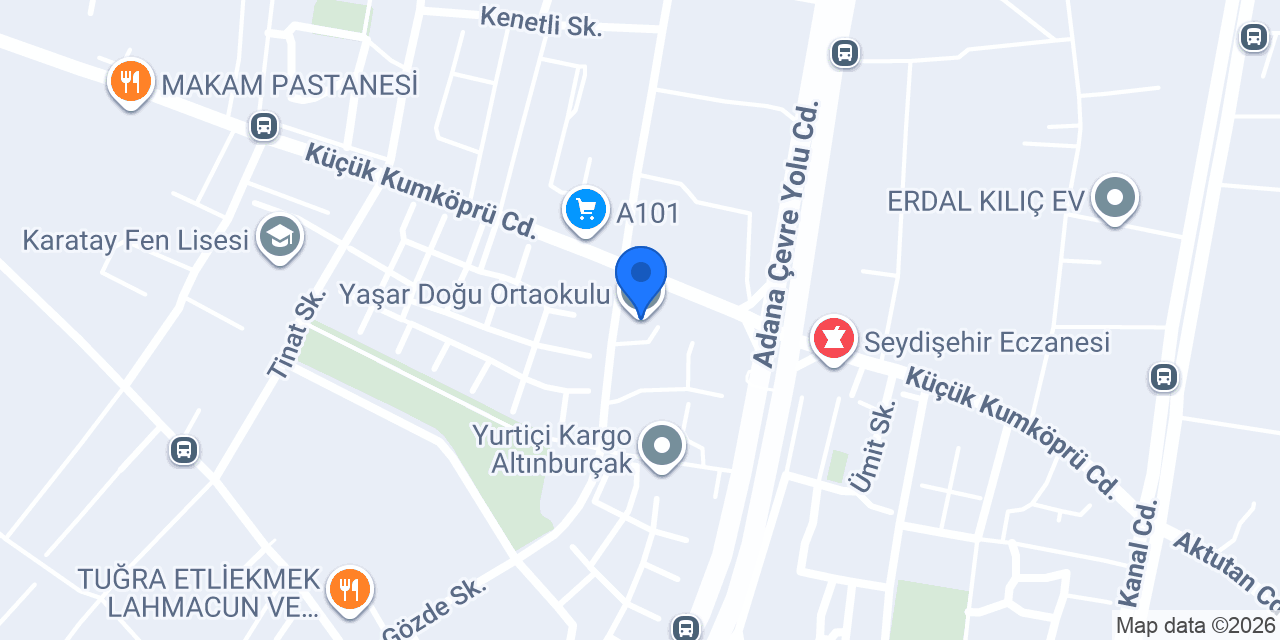Yaşar Doğu Ortaokulu konumu