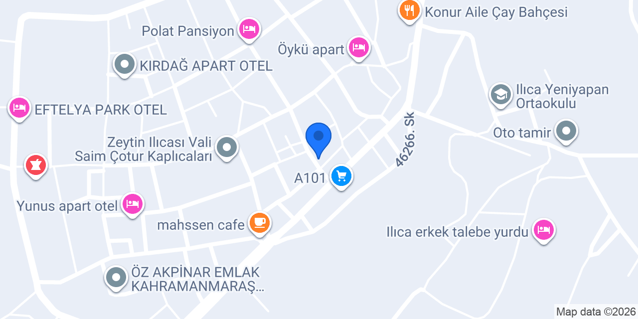 Çiçek apart otel konumu