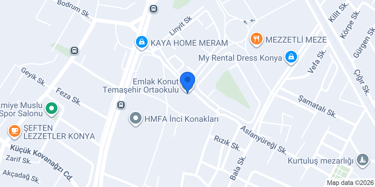 Emlak Konut Temaşehir Ortaokulu konumu
