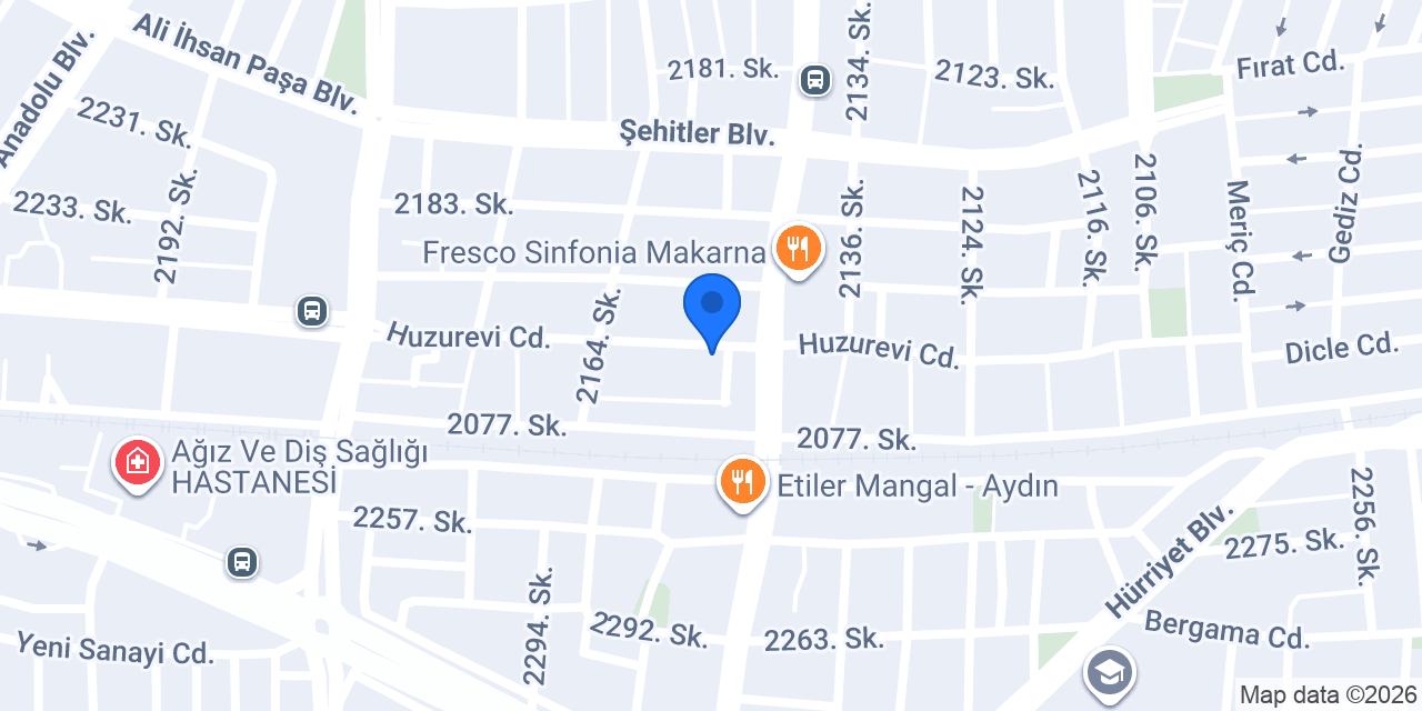 Aydın 7/24 Taksi konumu