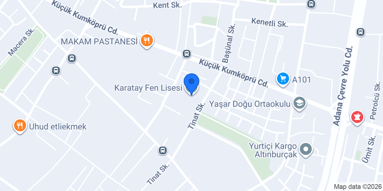 Karatay Fen Lisesi konumu