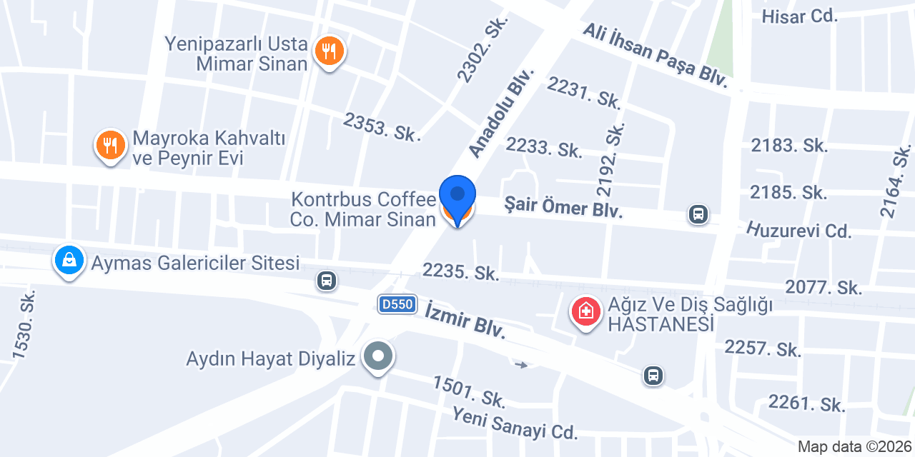 Kontrbus Coffee Co. Mimar Sinan konumu
