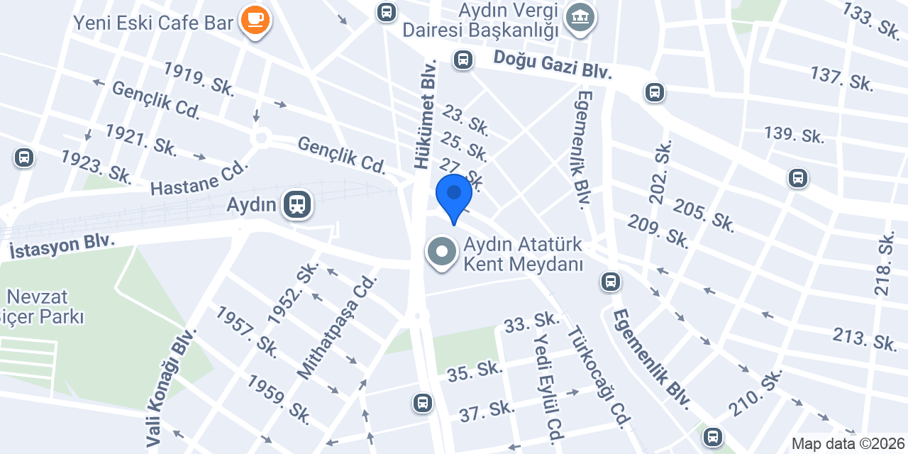 Merkez Taksi Aydın konumu