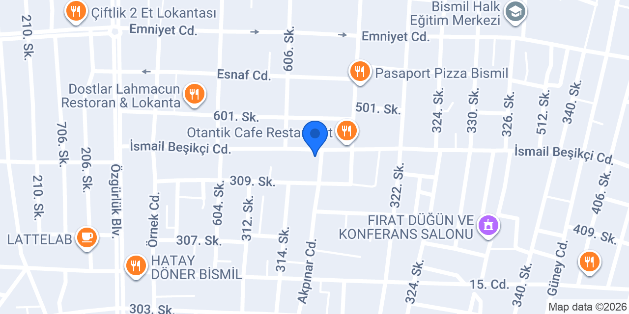 Vapiyano pizzeria konumu