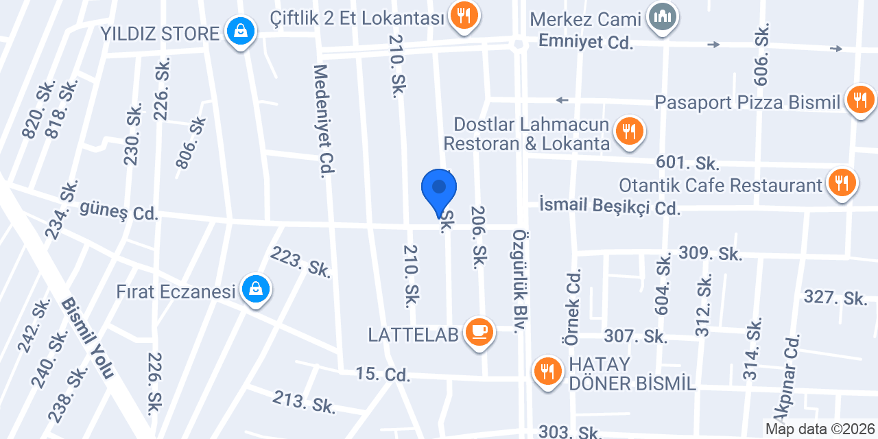 Gül Kuaförü konumu