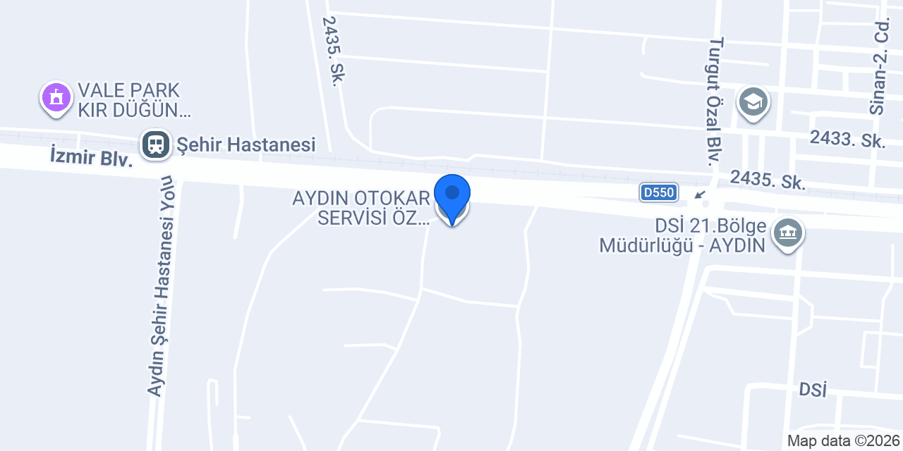 AYDIN OTOKAR SERVİSİ ÖZ ŞİMŞEKLER konumu
