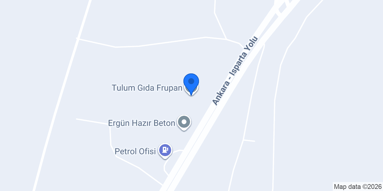 Tulum Gıda Frupan konumu