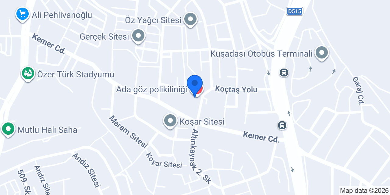 Özel Ada Göz Tıp Merkezi konumu