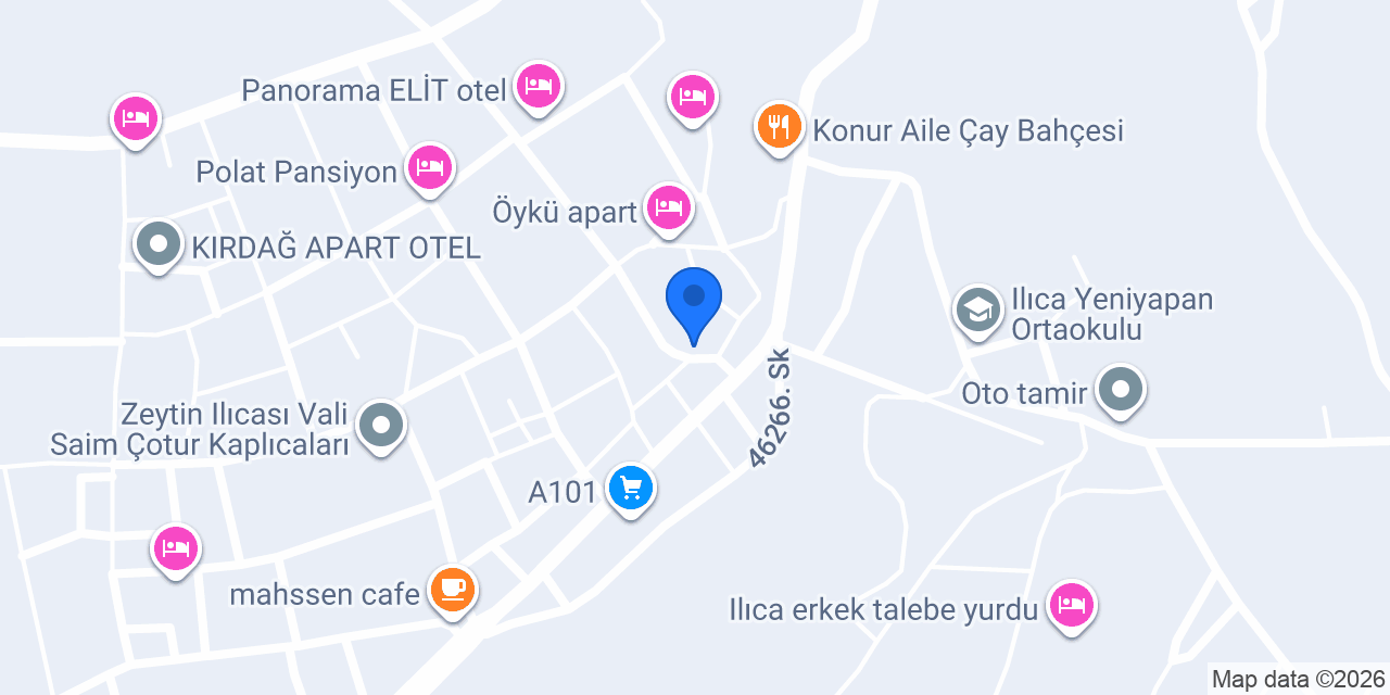 Gündeş Otel konumu