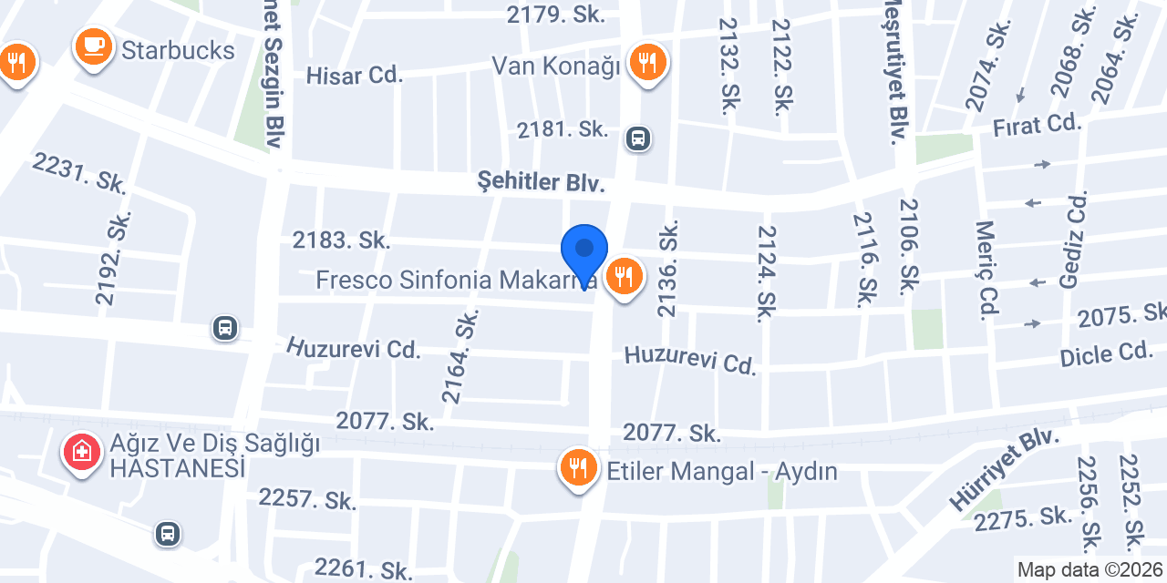 Aydın Veteriner Kliniği konumu