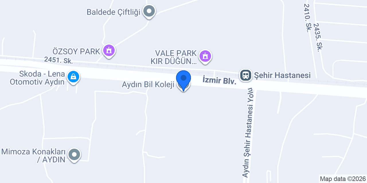 Aydın Bil Koleji konumu