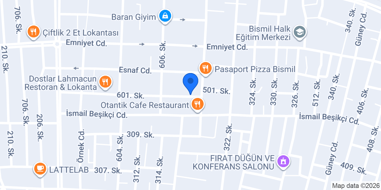 Bismil Çiçekçi Mis konumu