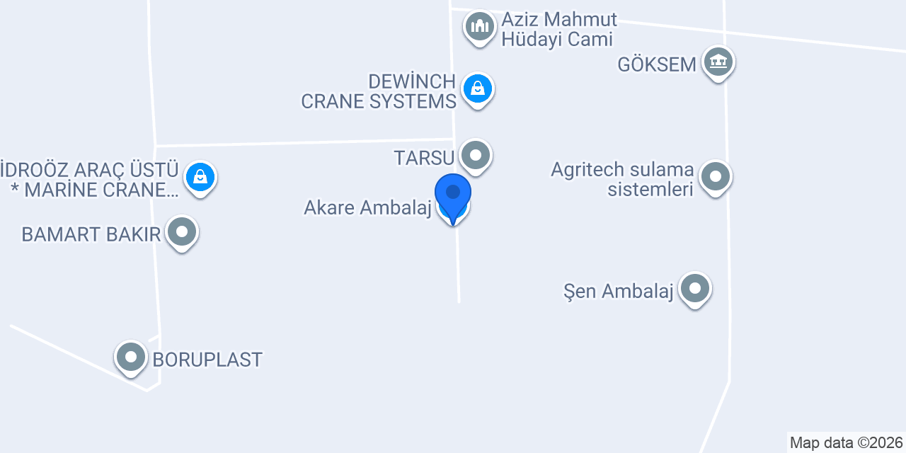 Akare Ambalaj konumu