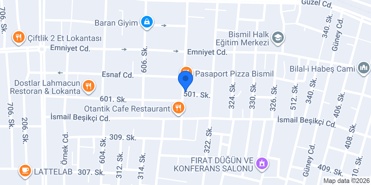 Bismil eczanesi konumu