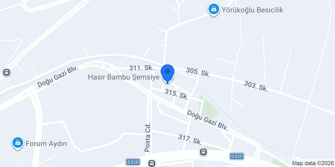 Hasır Bambu Şemsiye konumu