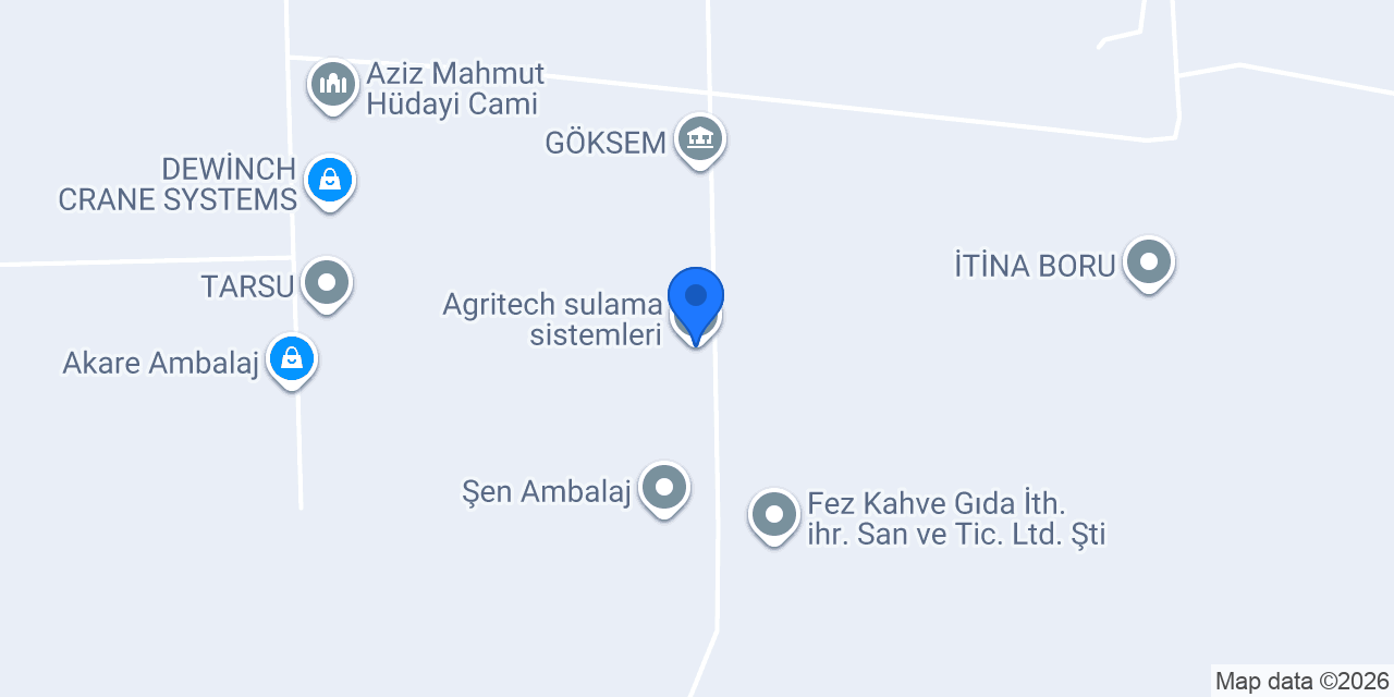 Agritech sulama sistemleri konumu