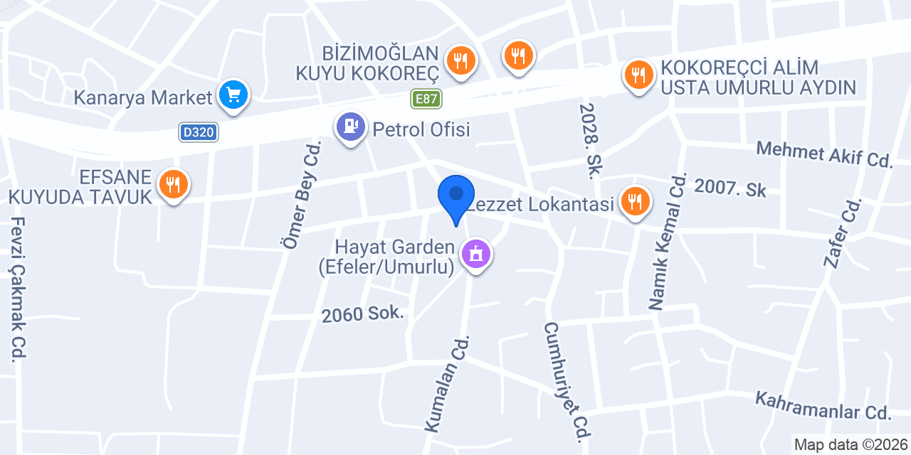 UMURLU FATİH İLKOKULU konumu