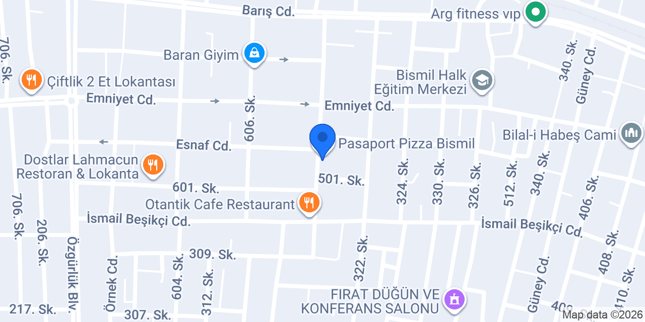 Bismil çiçekçi konumu