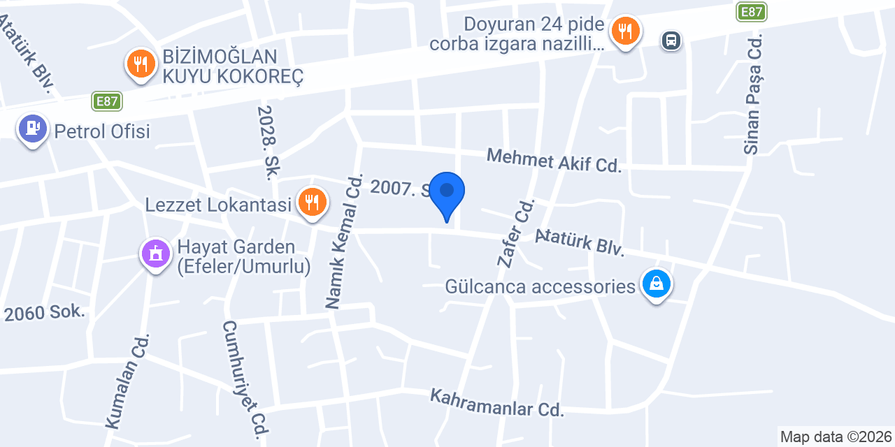 Umurlu Veteriner Kliniği konumu