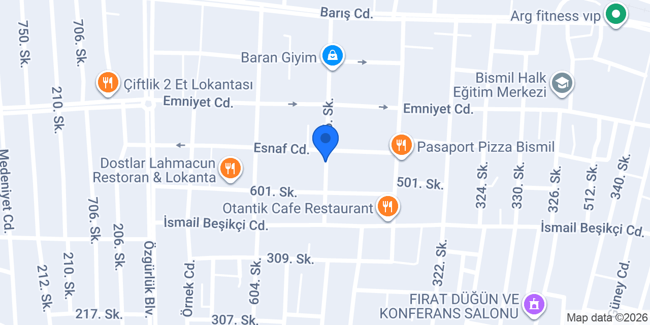 BİSMİL GÖKKUŞAĞI ÇİÇEKÇİ konumu