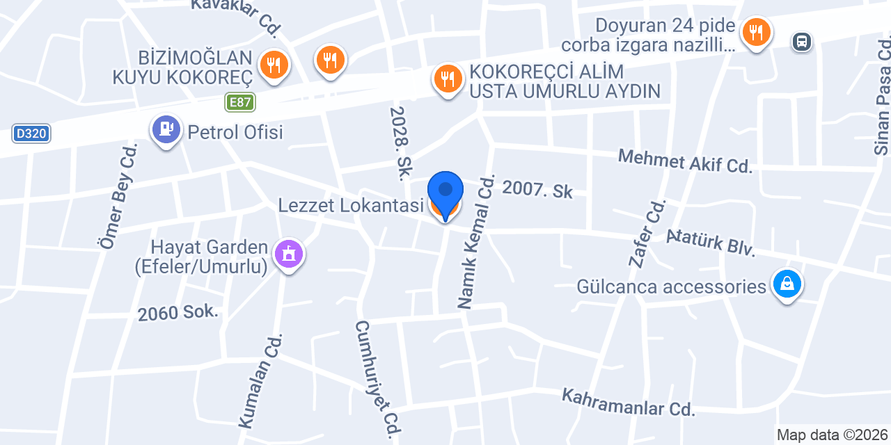 Lezzet Lokantasi konumu