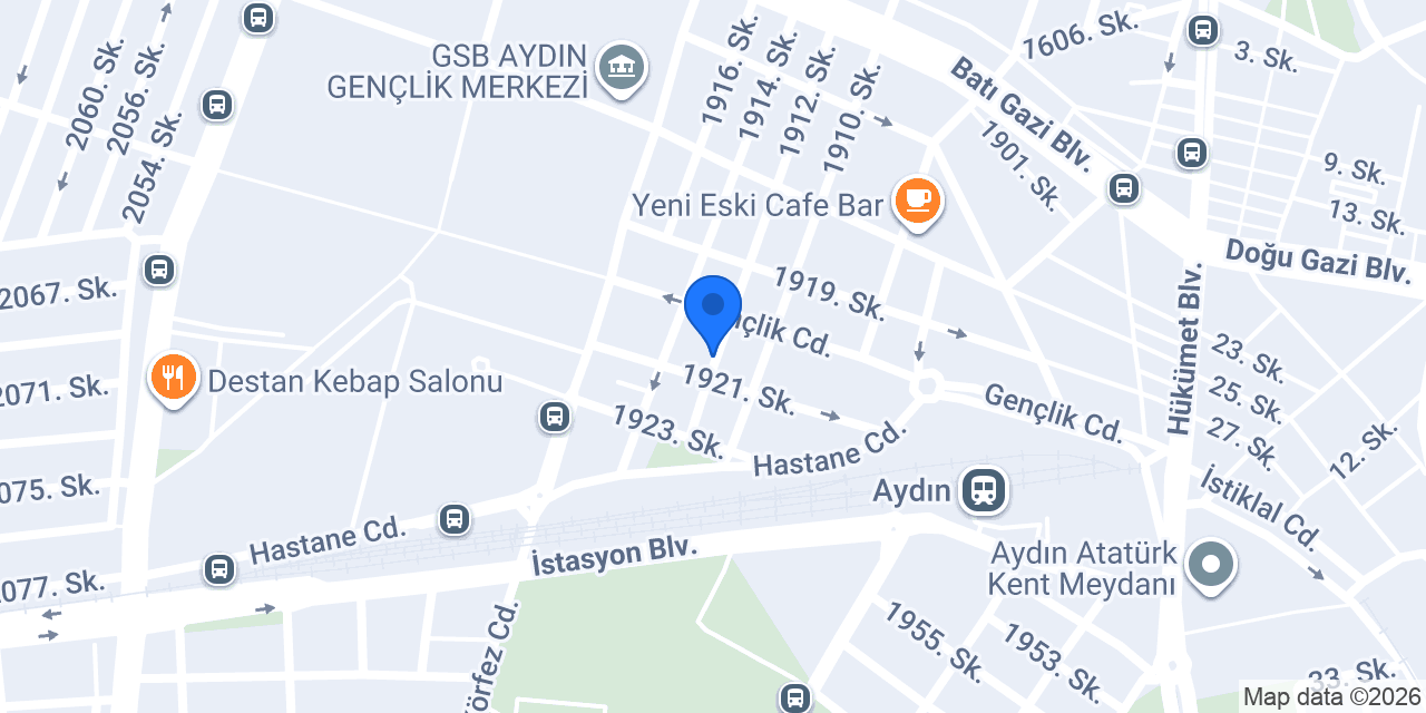 Sinerji Kitabevi Aydın konumu