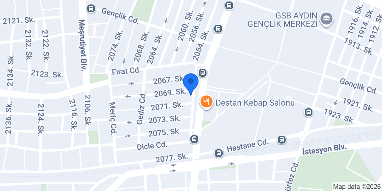 Aydın Ulu Veteriner Kliniği konumu
