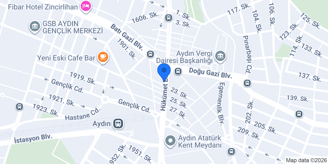 TEB Aydın Çarşı Şubesi konumu