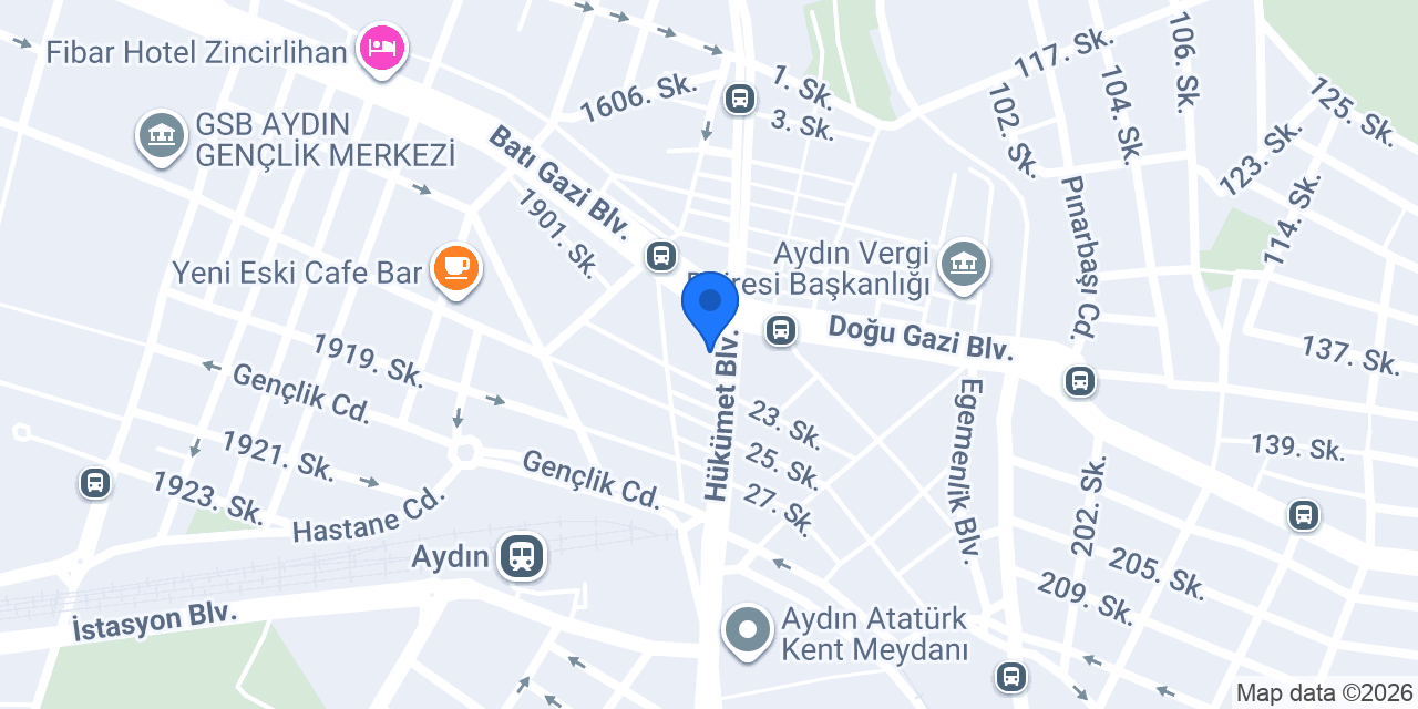 Aydın Zirve Sürücü Kursu konumu