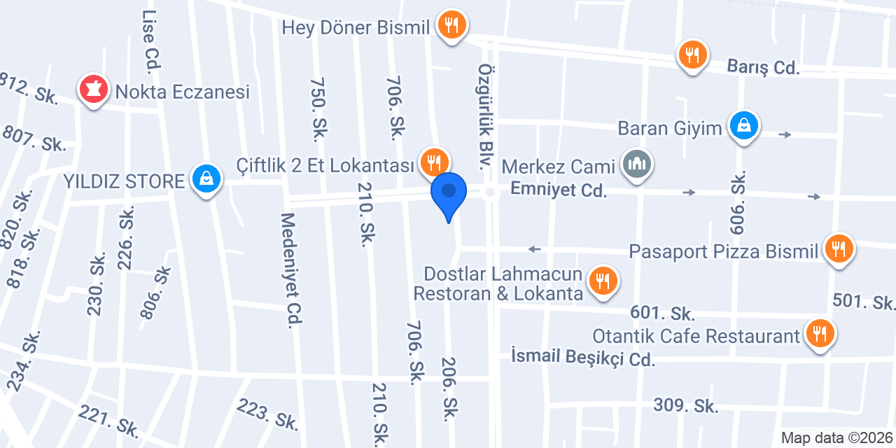 Bismil Buğday Unlu Mamulleri konumu