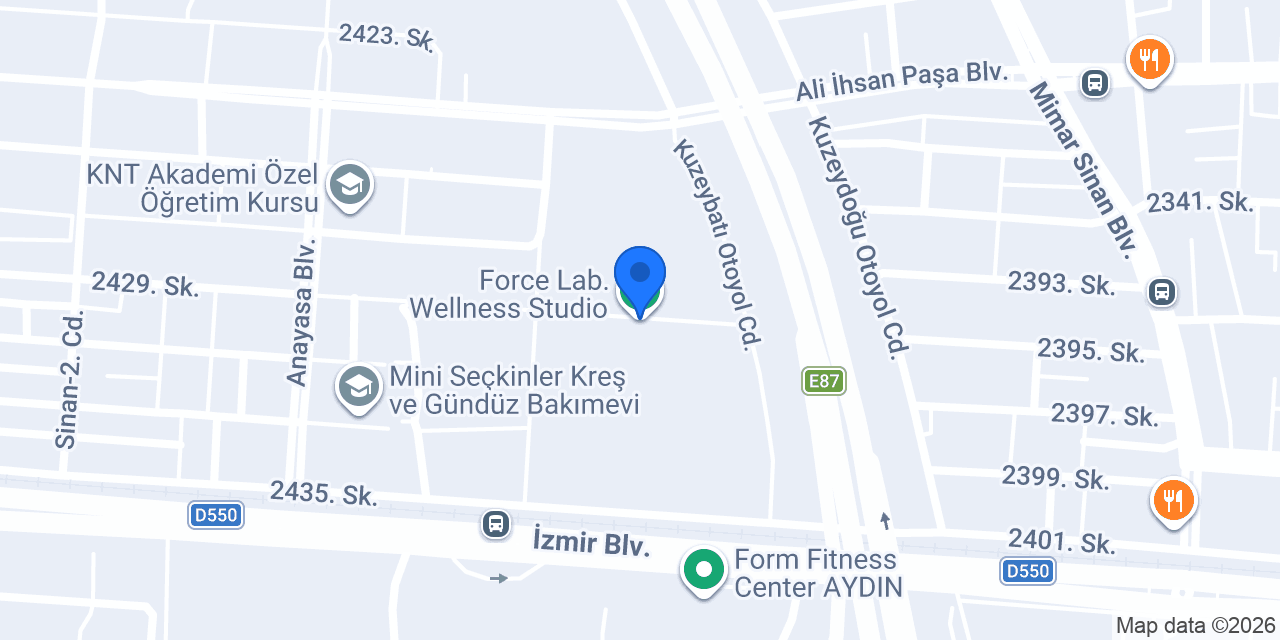Force Lab. Wellness Studio konumu