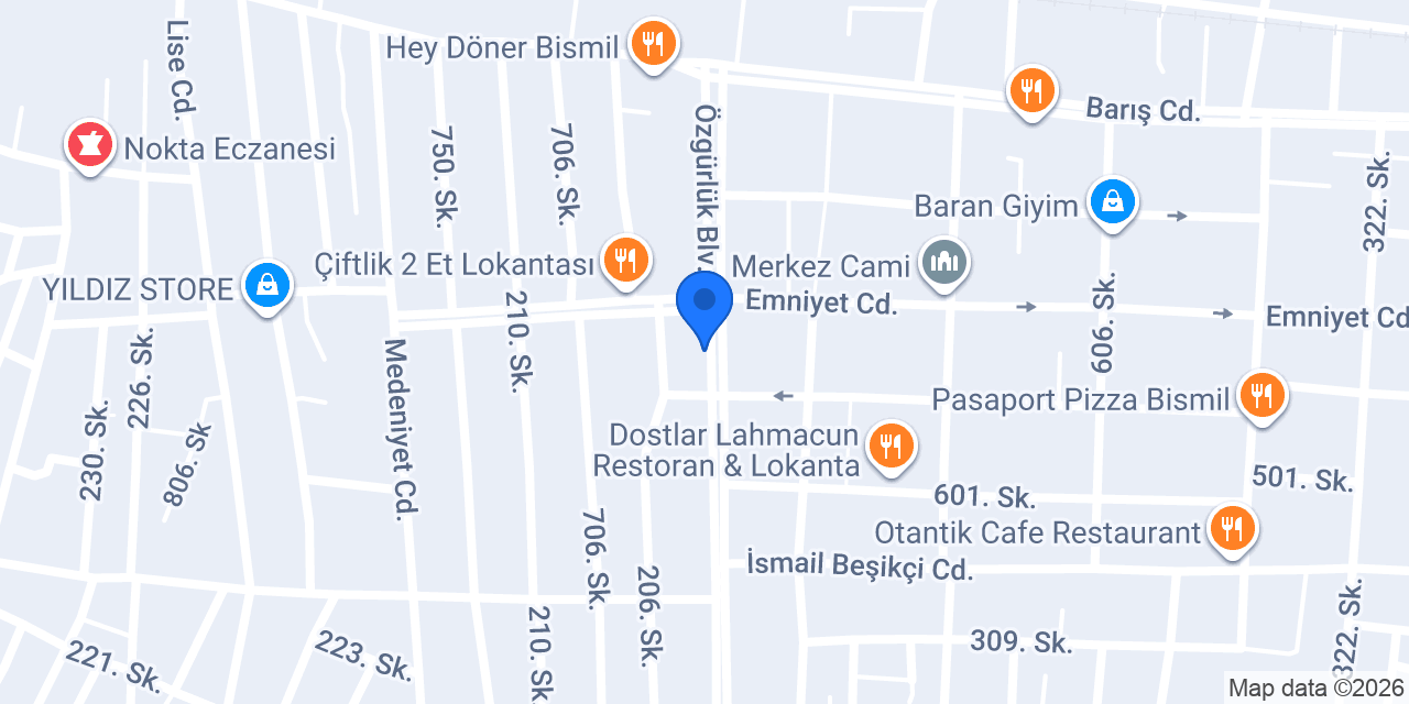 DenizBank Bismil Şubesi konumu