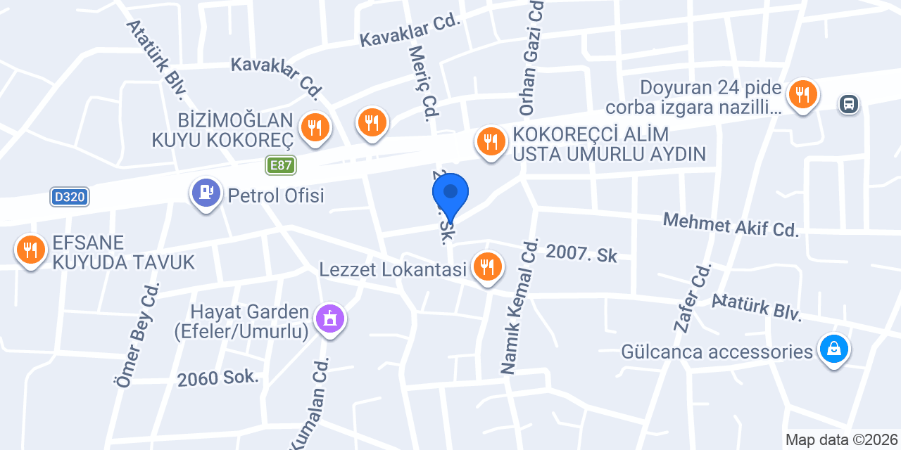 Hüner Aperatif konumu