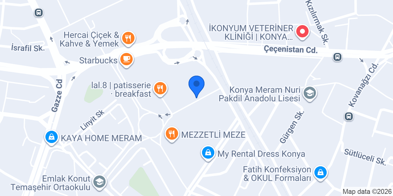 Konya Ekşi Fırın konumu