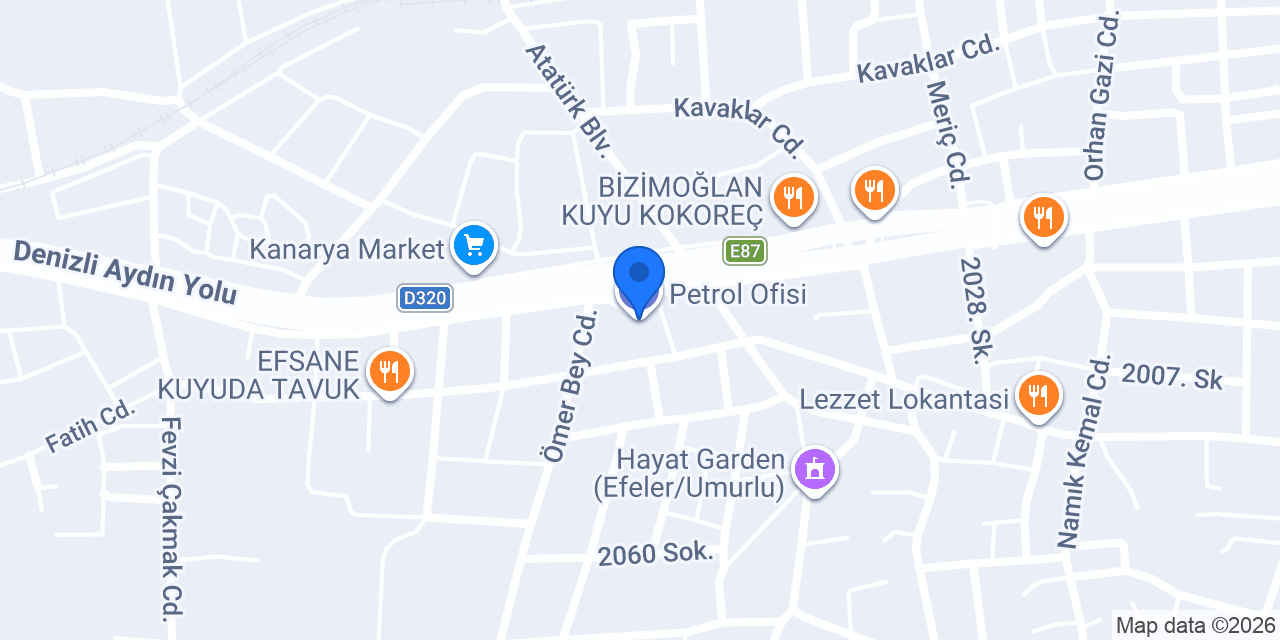 Petrol Ofisi konumu