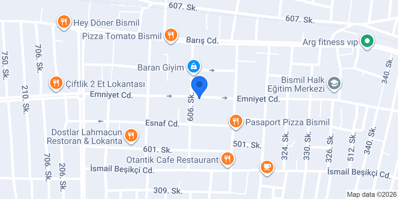 Pasaport Pizza Bismil konumu