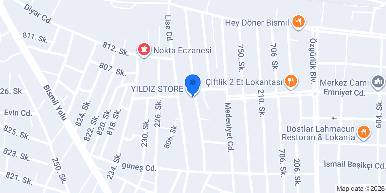 YILDIZ STORE konumu