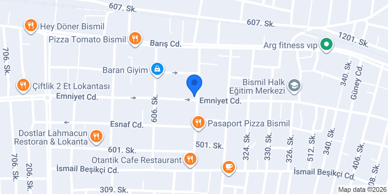 SİİRTHAS TURİZM BİSMİL konumu