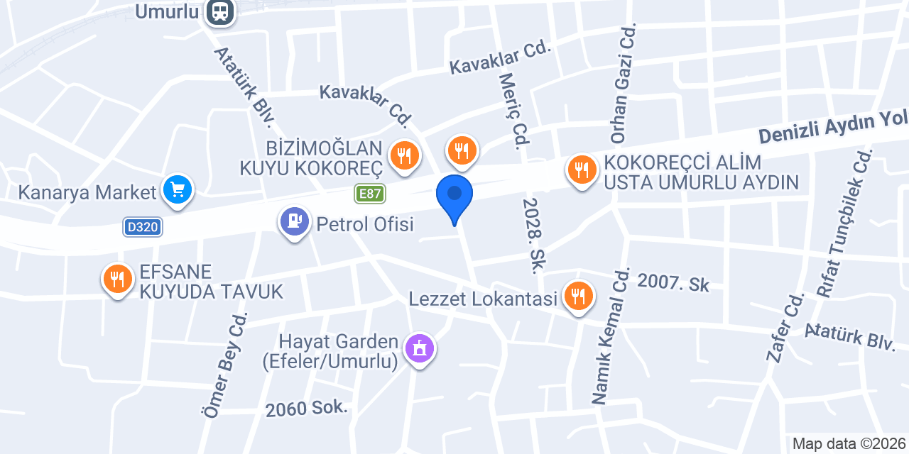 Kılıç pastanesi konumu