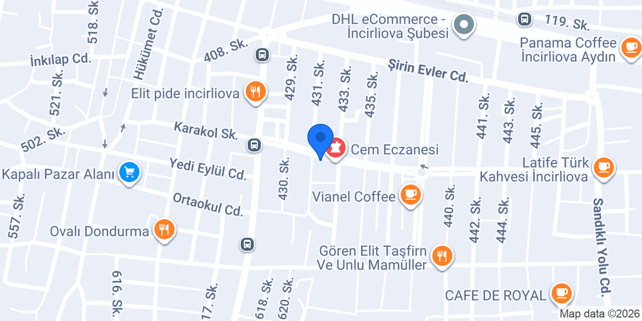 B&E Kozmetik konumu