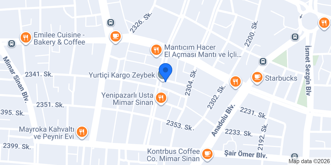 Yurtiçi Kargo Zeybek konumu