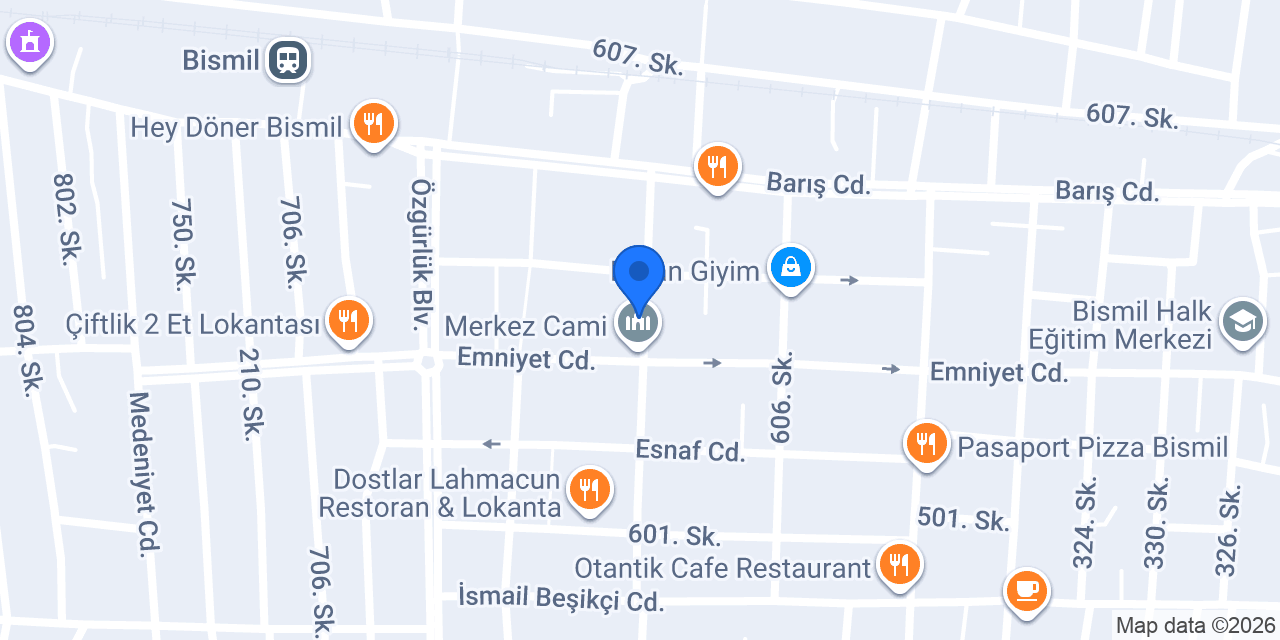 DEMİR MOBİLYA DEKORASYON BİSMİL konumu