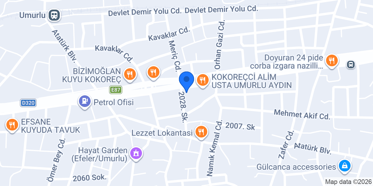 Umurlu Aile Sağlığı Merkezi konumu