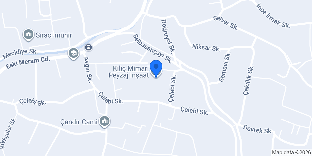 Kılıç Mimari Peyzaj İnşaat konumu