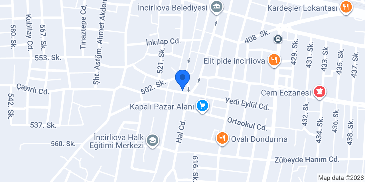 Kafe Mavera konumu
