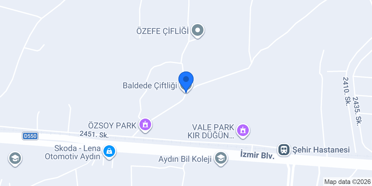 Baldede Çiftliği konumu