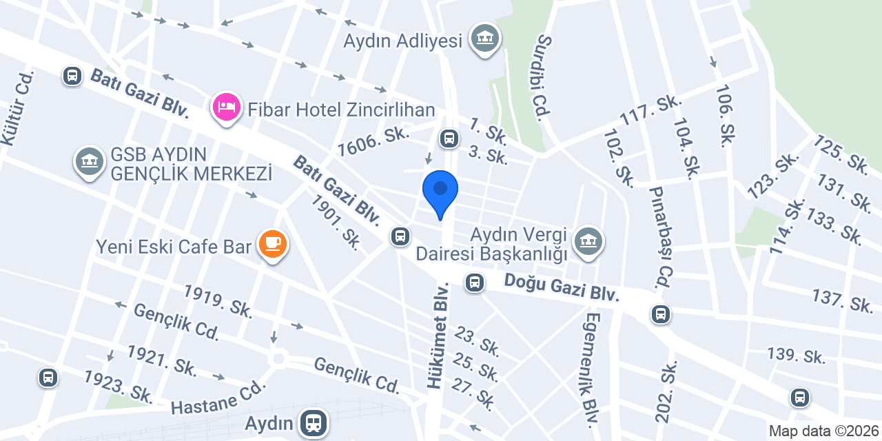 Türkiye İş Bankası Aydın Şubesi konumu