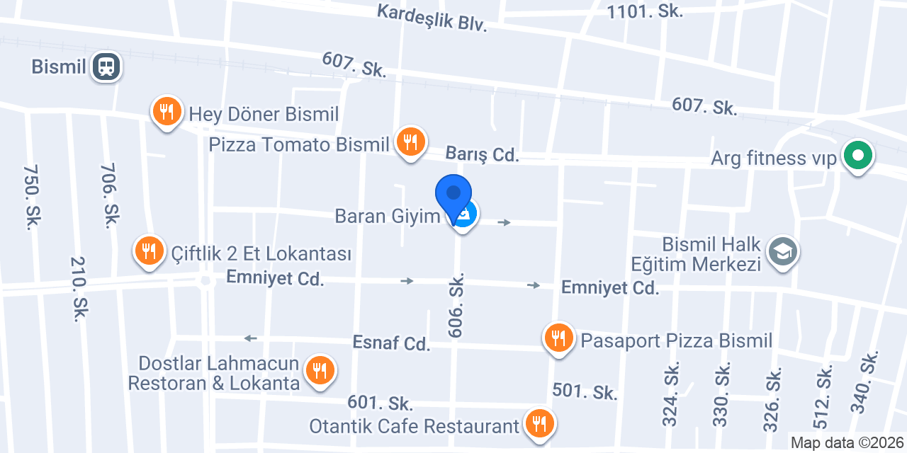 Bismil Gazi Pastanesi konumu