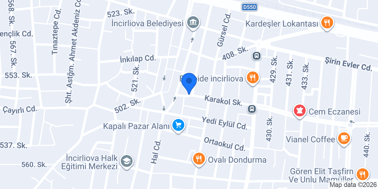Altınbaşak Mobilya konumu