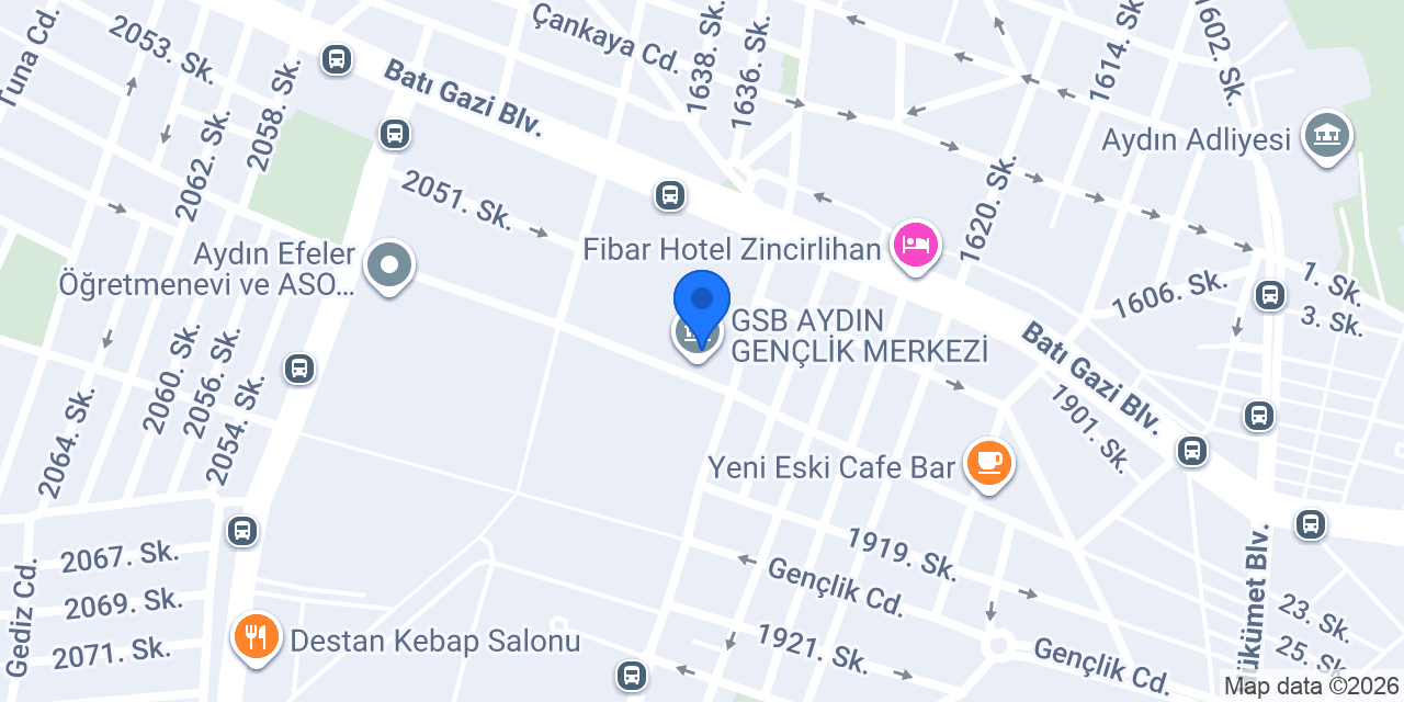 GSB AYDIN GENÇLİK MERKEZİ konumu